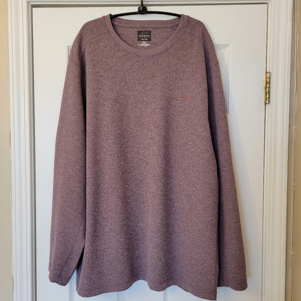 Greg Norman Sweater Men’s Maroon Pullover Long Sleeve Crewneck Size XXL